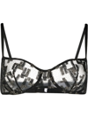 Eres Metallic-threading Semi-sheer Bra In Black