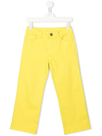 P.a.r.o.s.h Kids' Mid-rise Straight Jeans In Yellow