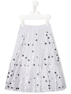 P.A.R.O.S.H. CINDERA DISC-EMBELLISHED TIERED SKIRT