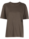 Alexander Wang Foundation Cotton Jersey T-shirt W/ Logo In Brown