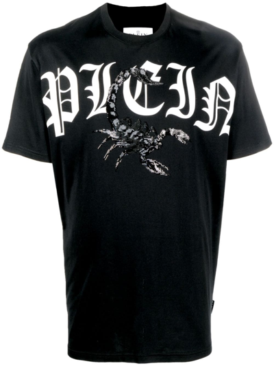 Philipp Plein Scoprion Logo-print T-shirt In Black