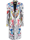 PHILIPP PLEIN AGNELLI GRAFFITI-PRINT SINGLE-BREASTED COAT