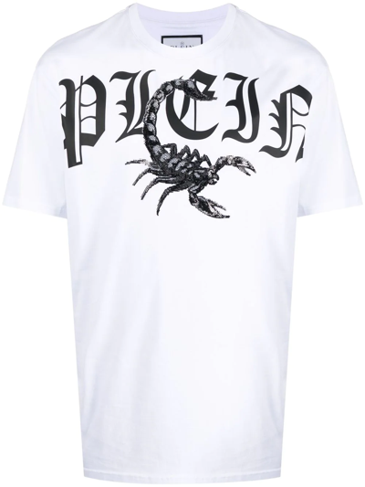 Philipp Plein Scorpion Print T-shirt In White