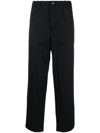 Filippa K Buttoned-up Straight-leg Trousers In Black