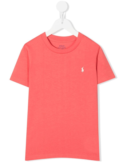 Ralph Lauren Kids' Polo Pony Cotton T-shirt In Red