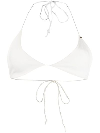 Alexandre Vauthier Triangle-cup Tie-fastening Bra In White