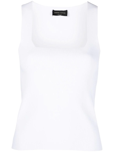 Roberto Collina Ribbed Knitted Tank Top In White