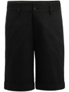 Moustache Tailored Knee-length Shorts In Black