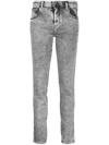 Diesel Mens Black D-amny Slim-fit Stretch-denim Jeans 31 In Grey
