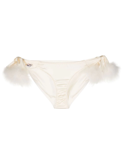 Gilda & Pearl Celeste Tie-side Silk Briefs In White