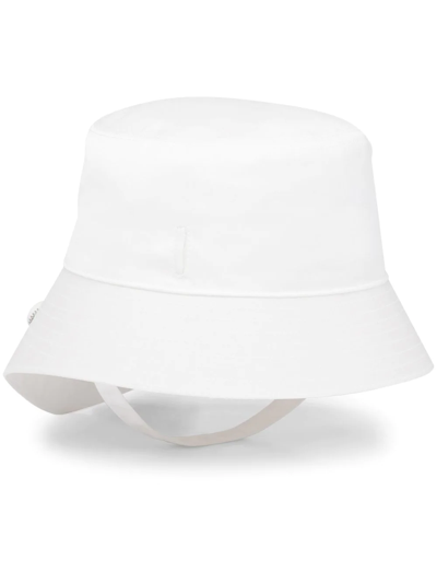 Prada Re-nylon Pouch-detail Bucket Hat In White