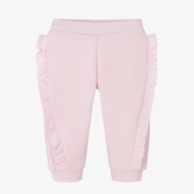 Balmain Babies' Kids Ruffle-detail Sweatpants (6-36 Months) In Pink