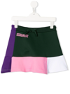 Dsquared2 Girl Miniskirt With Color-block Design In Green