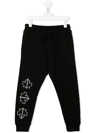 DSQUARED2 LOGO-PRINT COTTON TRACK PANTS