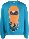 Ih Nom Uh Nit Graphic-print Cotton Sweatshirt In Blue