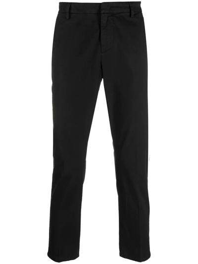 Dondup Cotton Slim-cut Chinos In Black