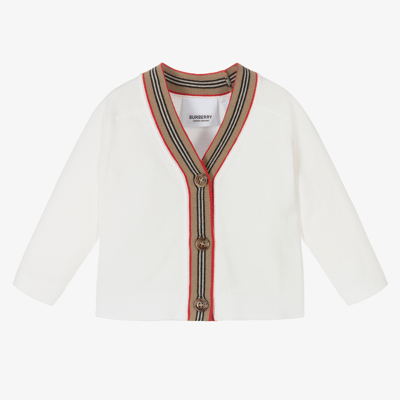 Burberry Baby Off-white Ginny Cardigan In Ivory
