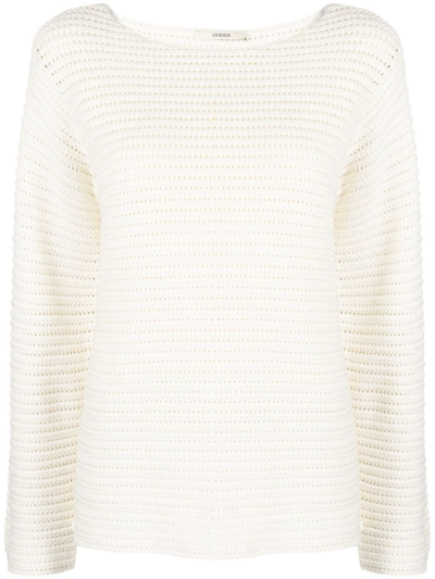 Odeeh Open-knit Long-sleeve Jumper In Neutrals