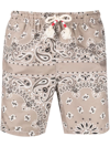 Mc2 Saint Barth Paisley-print Swim Shorts In Neutrals