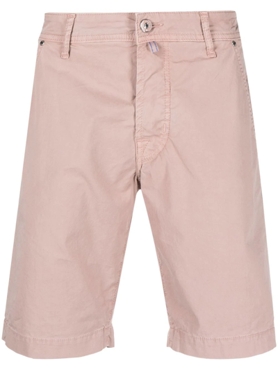 Jacob Cohen Four-pocket Button-up Bermuda Shorts In Pink