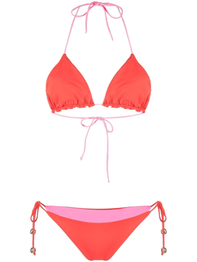 Tara Matthews Capo Reversible Bikini In Pink