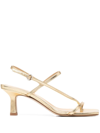 Aeyde Elise Leather Thong Sandals In Gold