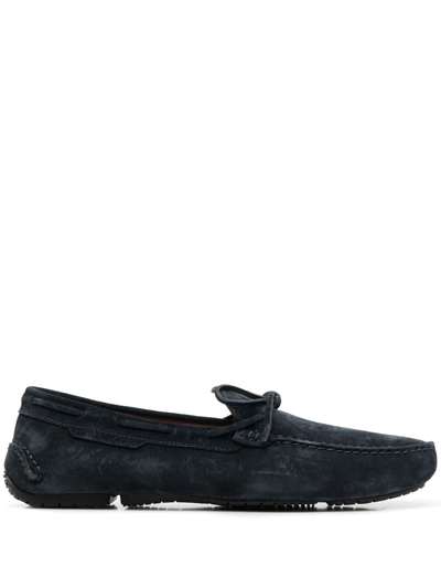 Fratelli Rossetti Front Tie-fastening Detail Loafers In Dark Blue