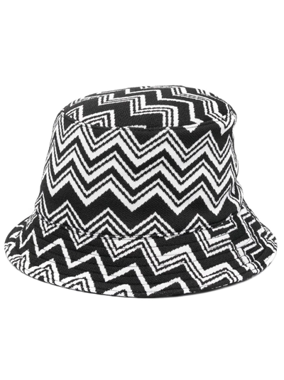 Missoni Zig-zag Print Bucket Hat In Black