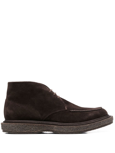 Officine Creative Suede Ankle Boots In Brown