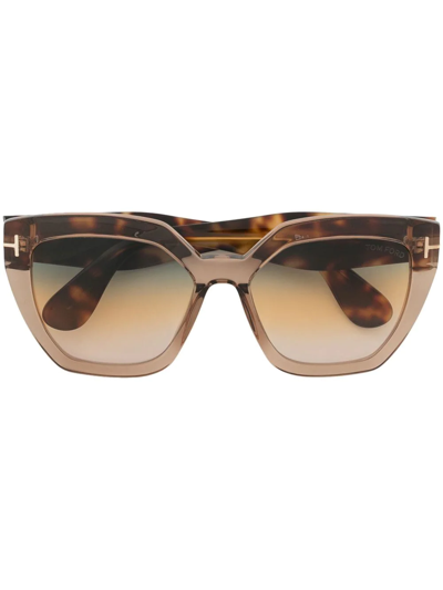 Tom Ford Phoebe Oversized-frame Sunglasses In Brown