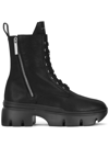 GIUSEPPE ZANOTTI APOCALYPSE LEATHER CARGO BOOTS