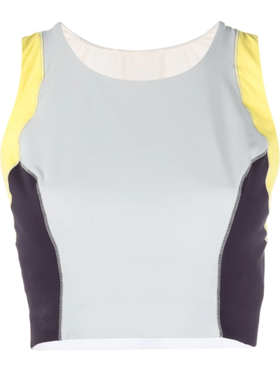 Maison Lejaby Colour-block Panelled Tank Top In Grey