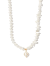 A SINNER IN PEARLS PEARL HALF BEADED CHARM NECKLACE