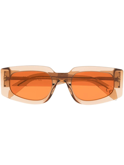 Retrosuperfuture Orange-tinted Rectangle-frame Sunglasses