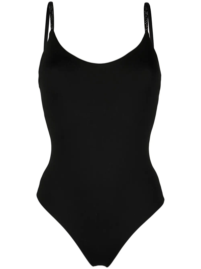 Fisico Scoop-neck Swimsuit In Black
