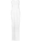 Monot Strapeless Tube Gown In White
