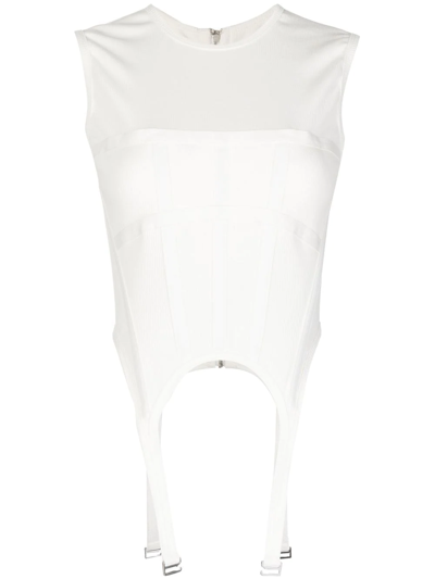 Dion Lee Garter Corset Tank Top In White