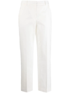 Shop Boutique Moschino Tailored Cropped Trousers In White