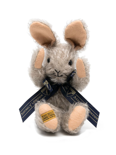 Aspinal Of London Wildlife Teddy Binky Bunny Stuffed Animal In Grey