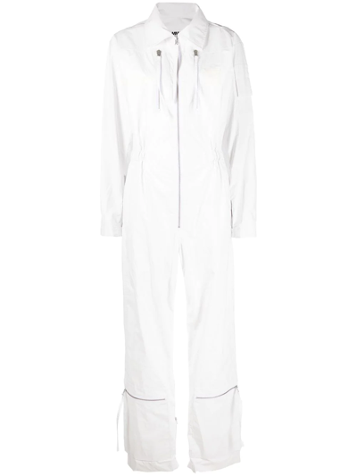Mm6 Maison Margiela Off-white Coated Jumpsuit