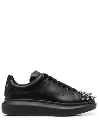 Alexander Mcqueen Spike detail Lace up Sneakers In Black ModeSens