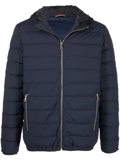 Paul Smith Padded Cotton Jacket In Blue