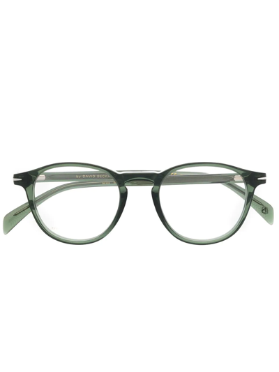 Eyewear By David Beckham Oval-frame Translucent Glasses In Green