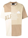 ALPHA INDUSTRIES LOGO-PRINT PATCHWORK T-SHIRT