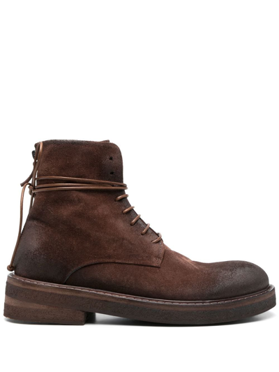 Marsèll Ankle Lace-up Fastening Boots In Brown