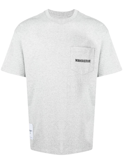 Izzue Logo-print Pocketed T-shirt In Grey