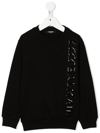 Balmain Logo-print Cotton Sweatshirt In Black