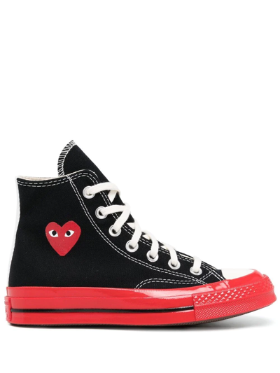 Comme Des Garçons Play X Converse High-top Trainers In Black