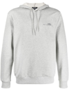 Apc A.p.c. Item 001 Logo Print Hoodie In Grey