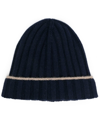 Brunello Cucinelli Men Ribbed Beanie In Blue